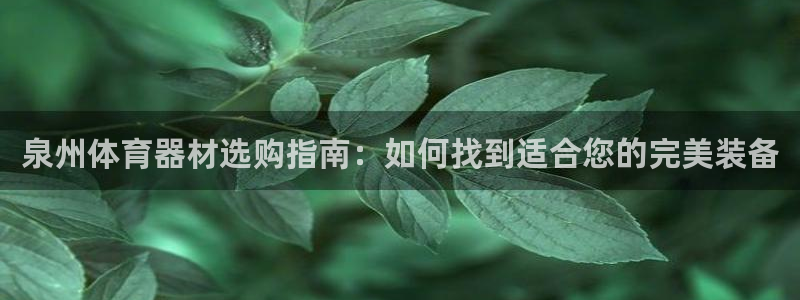 凯时官网手机版下载：泉州体育器材选购指南：如何找到适