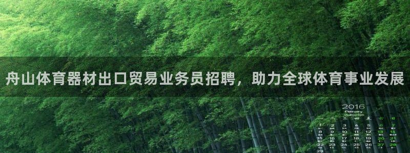 凯时国际网站域名：舟山体育器材出口贸易业务员招聘，助